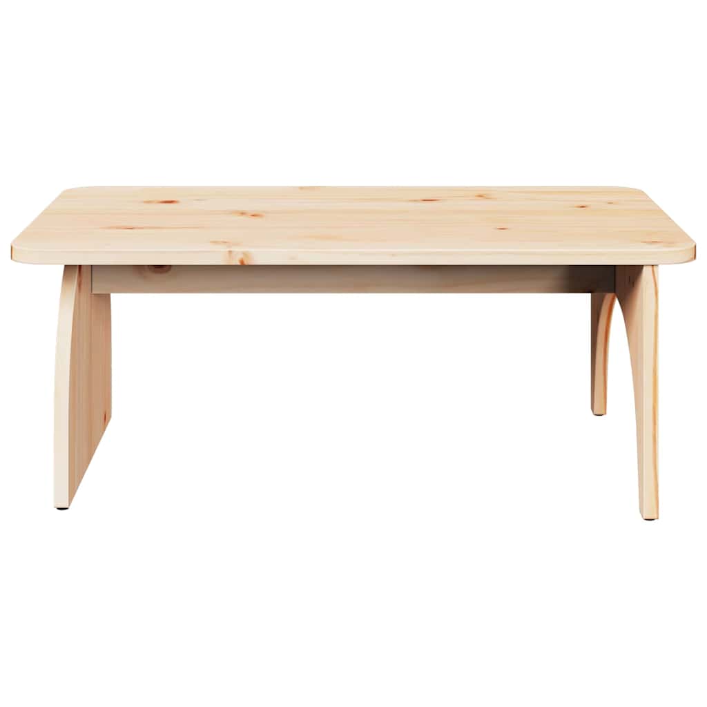 Table basse Naturel 80 x 50 x 31 cm Bois massif en pin - XIOS