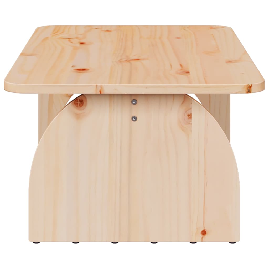 Table basse Naturel 80 x 50 x 31 cm Bois massif en pin - XIOS
