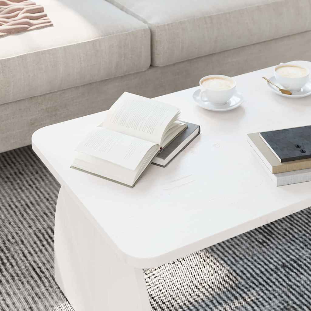 Table basse Blanc 80 x 50 x 31 cm Bois massif en pin - XIOS