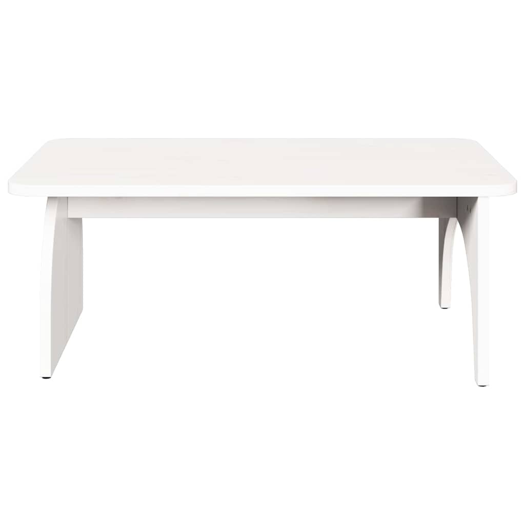Table basse Blanc 80 x 50 x 31 cm Bois massif en pin - XIOS