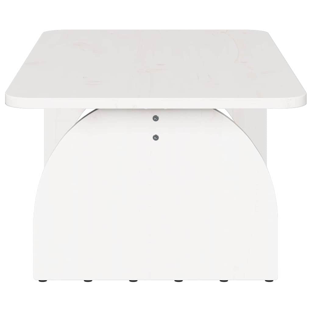 Table basse Blanc 80 x 50 x 31 cm Bois massif en pin - XIOS