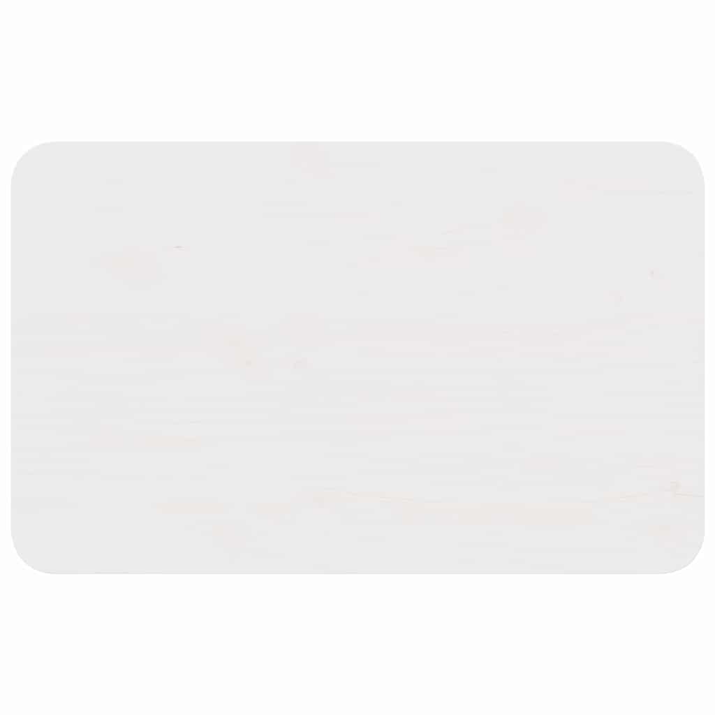 Table basse Blanc 80 x 50 x 31 cm Bois massif en pin - XIOS