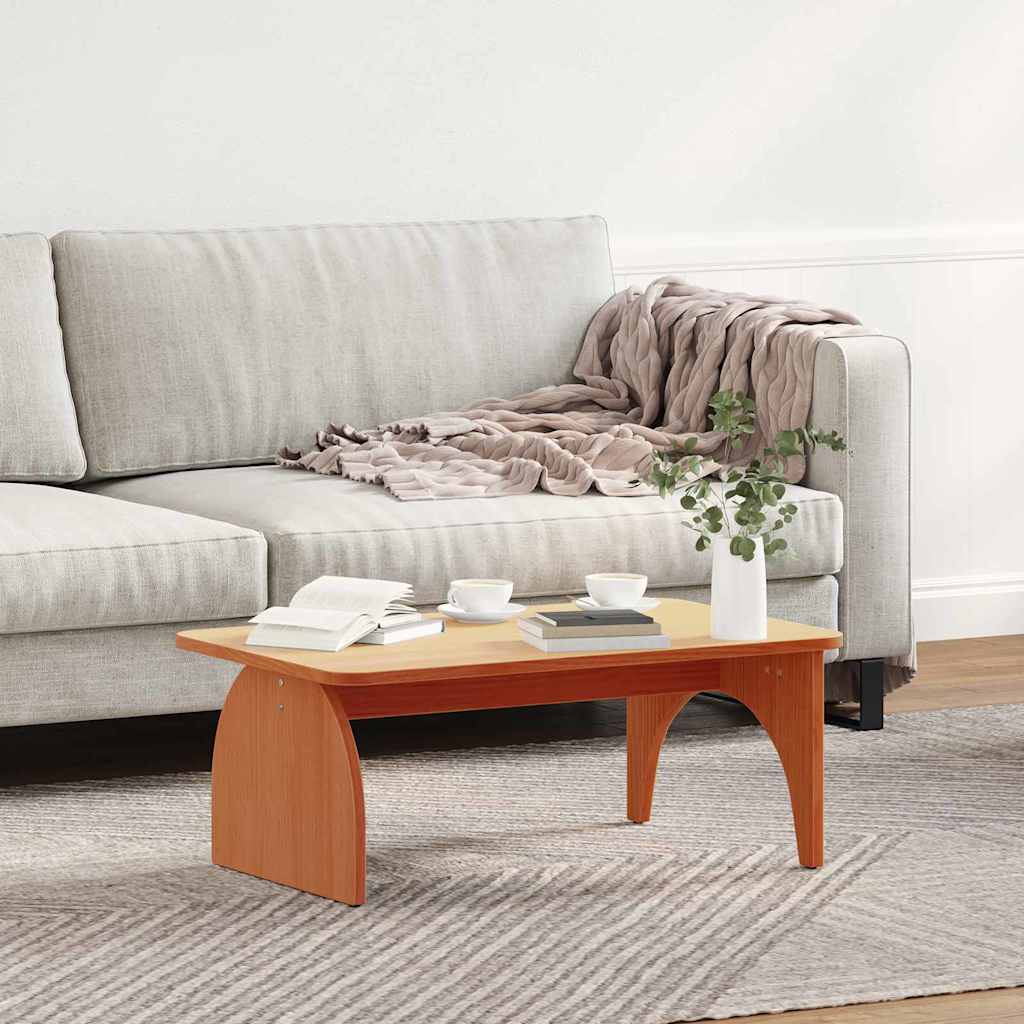 Table basse Brun cire 80 x 50 x 31 cm Bois massif en pin - XIOS