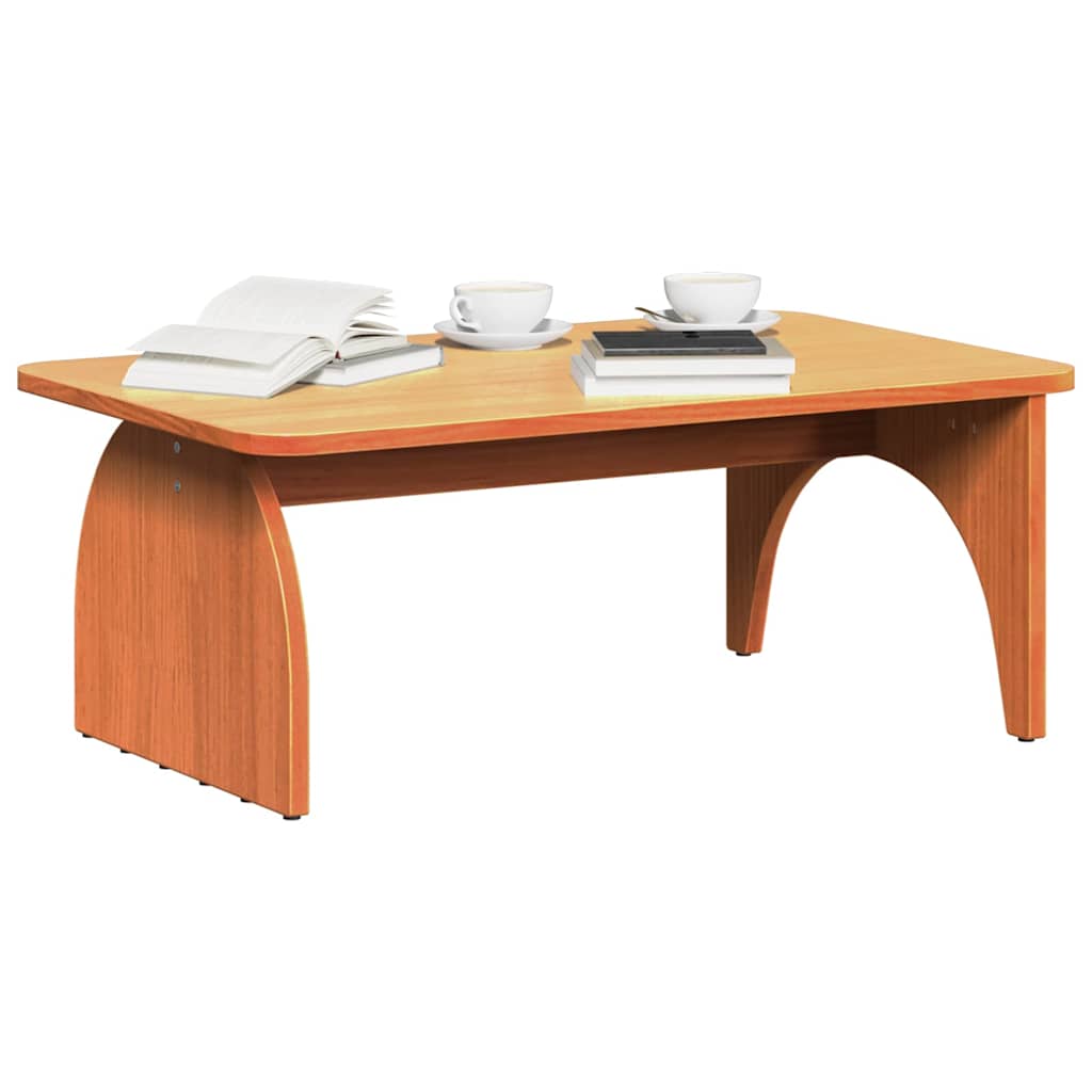 Table basse Brun cire 80 x 50 x 31 cm Bois massif en pin - XIOS