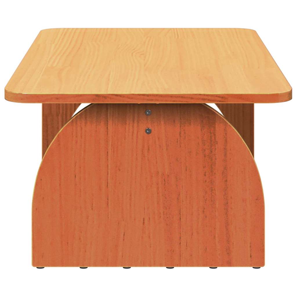 Table basse Brun cire 80 x 50 x 31 cm Bois massif en pin - XIOS