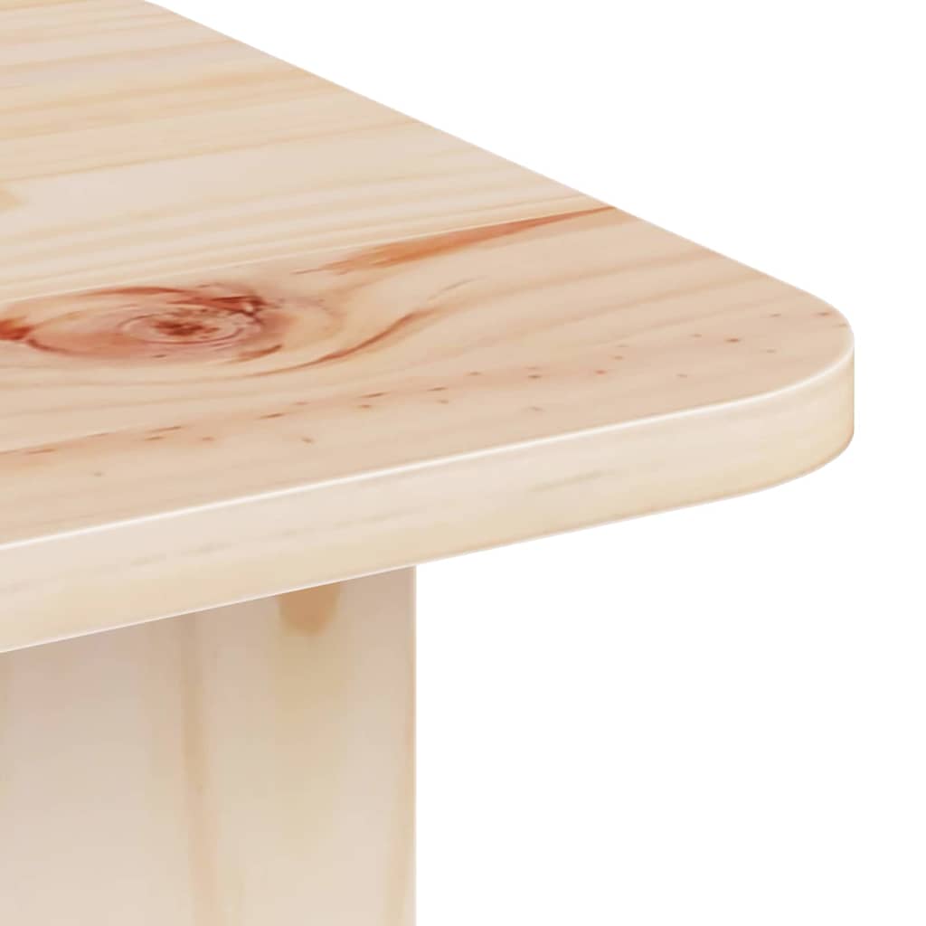 Table basse Naturel 80 x 39,5 x 33,5 cm Bois massif en pin - XIOS