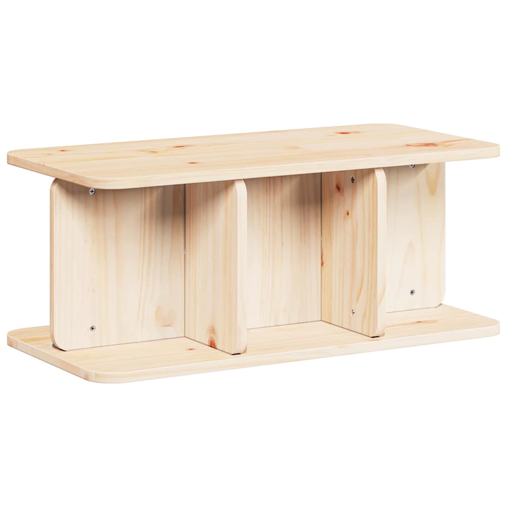Table basse Naturel 80 x 39,5 x 33,5 cm Bois massif en pin - XIOS