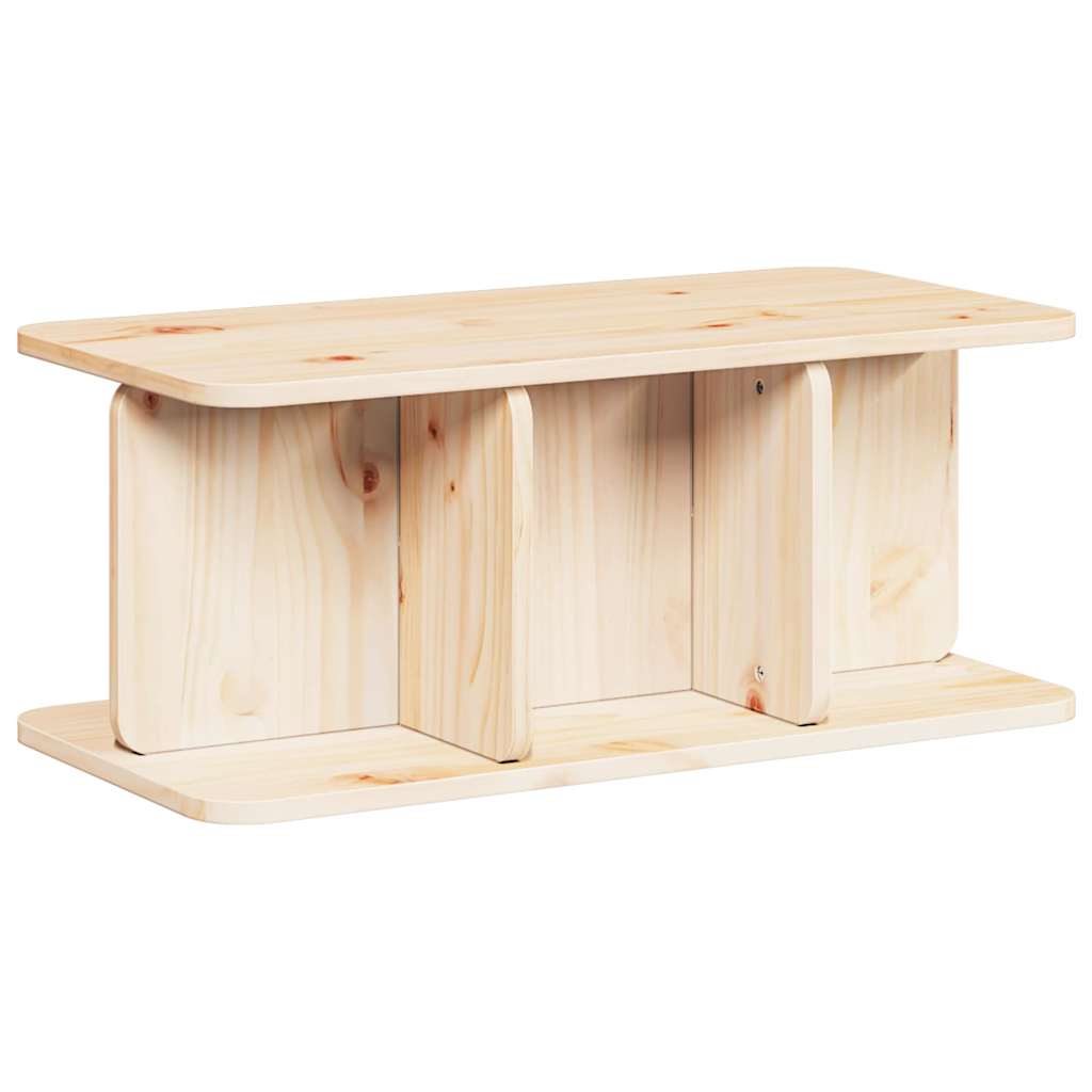 Table basse Naturel 80 x 39,5 x 33,5 cm Bois massif en pin - XIOS