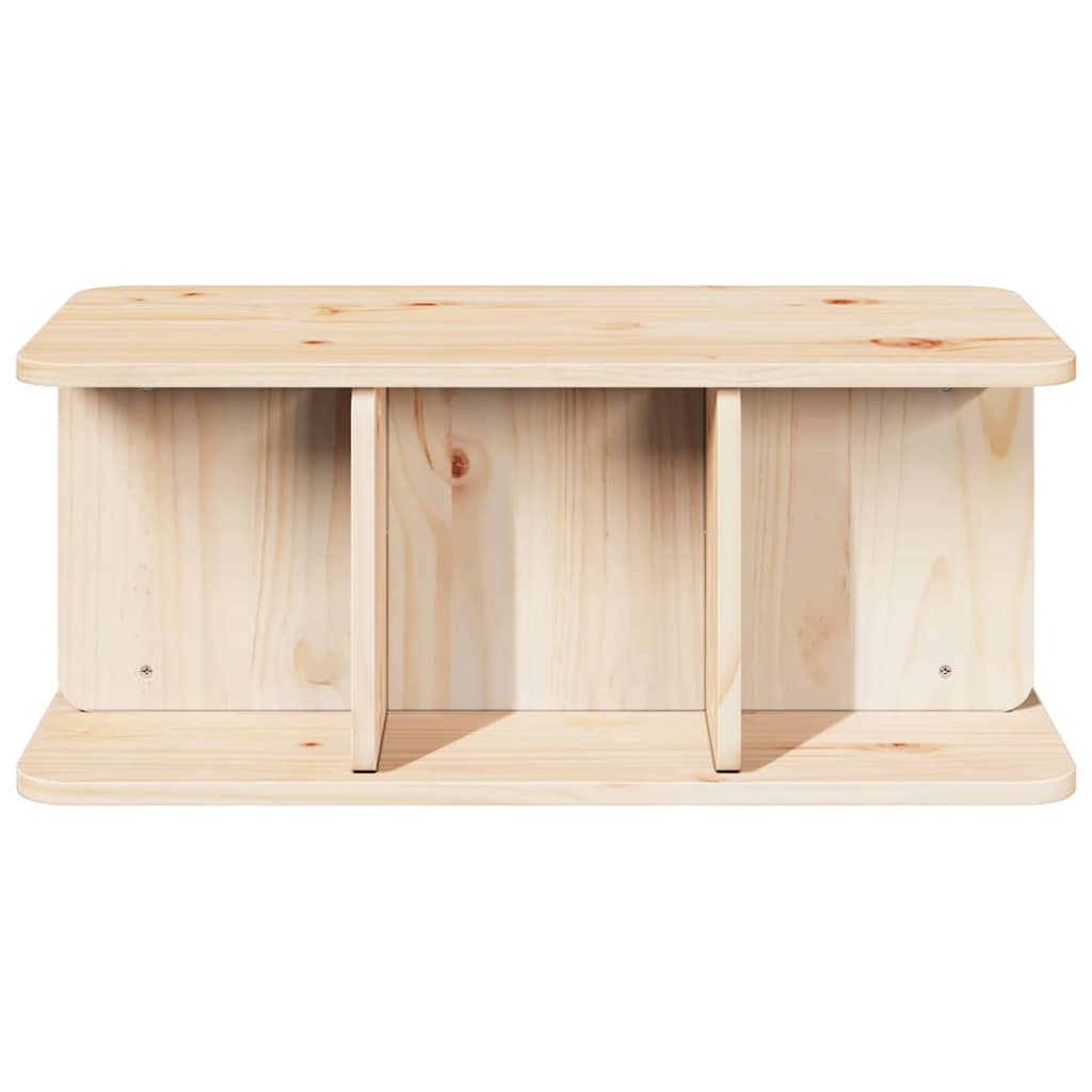 Table basse Naturel 80 x 39,5 x 33,5 cm Bois massif en pin - XIOS