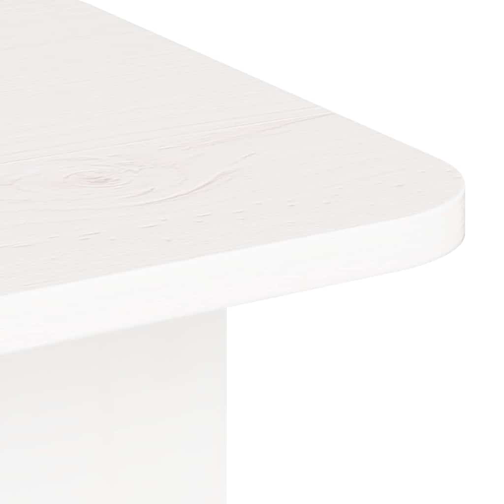 Table basse Blanc 80 x 39,5 x 33,5 cm Bois massif en pin - XIOS