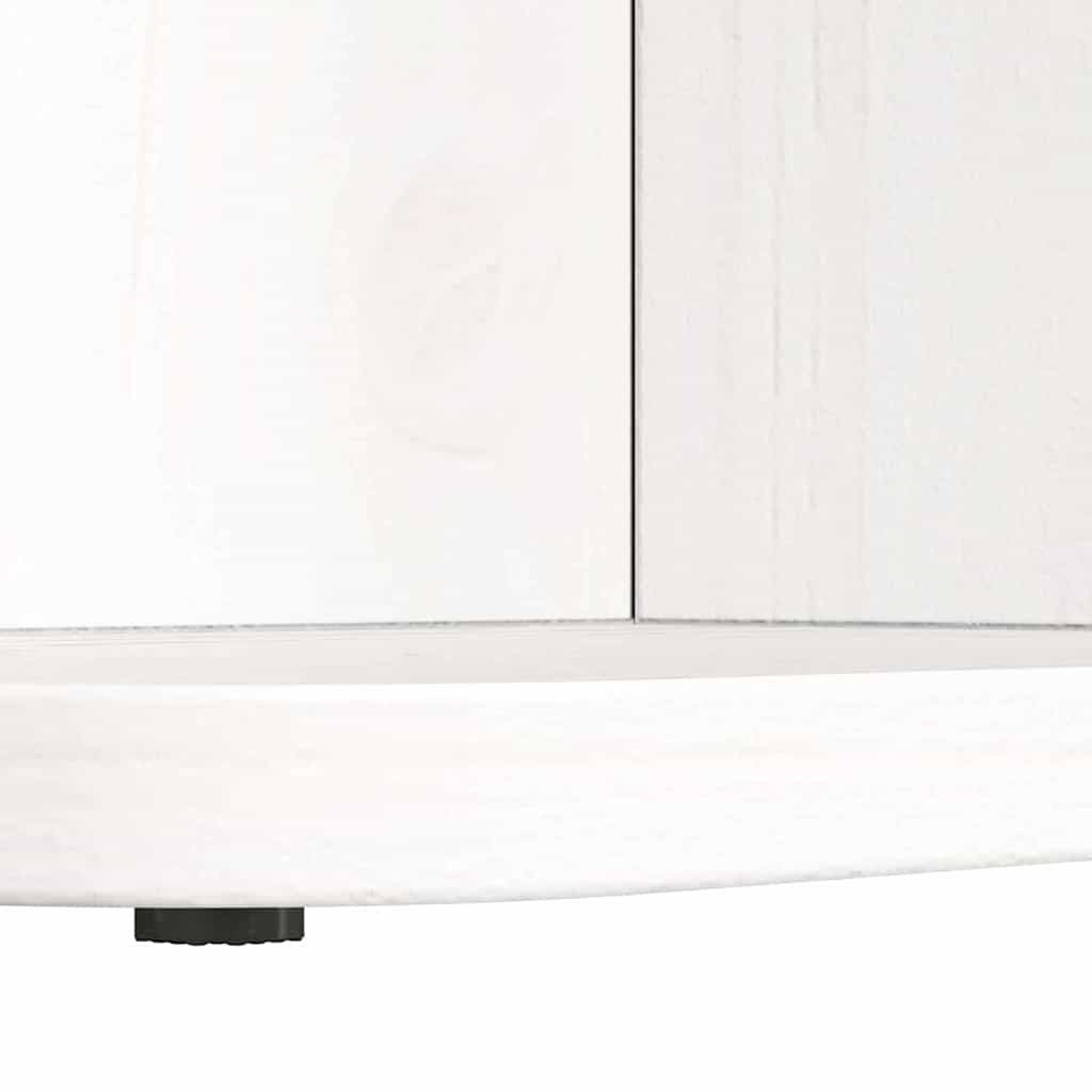 Table basse Blanc 80 x 39,5 x 33,5 cm Bois massif en pin - XIOS