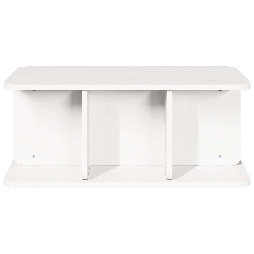 Table basse Blanc 80 x 39,5 x 33,5 cm Bois massif en pin - XIOS