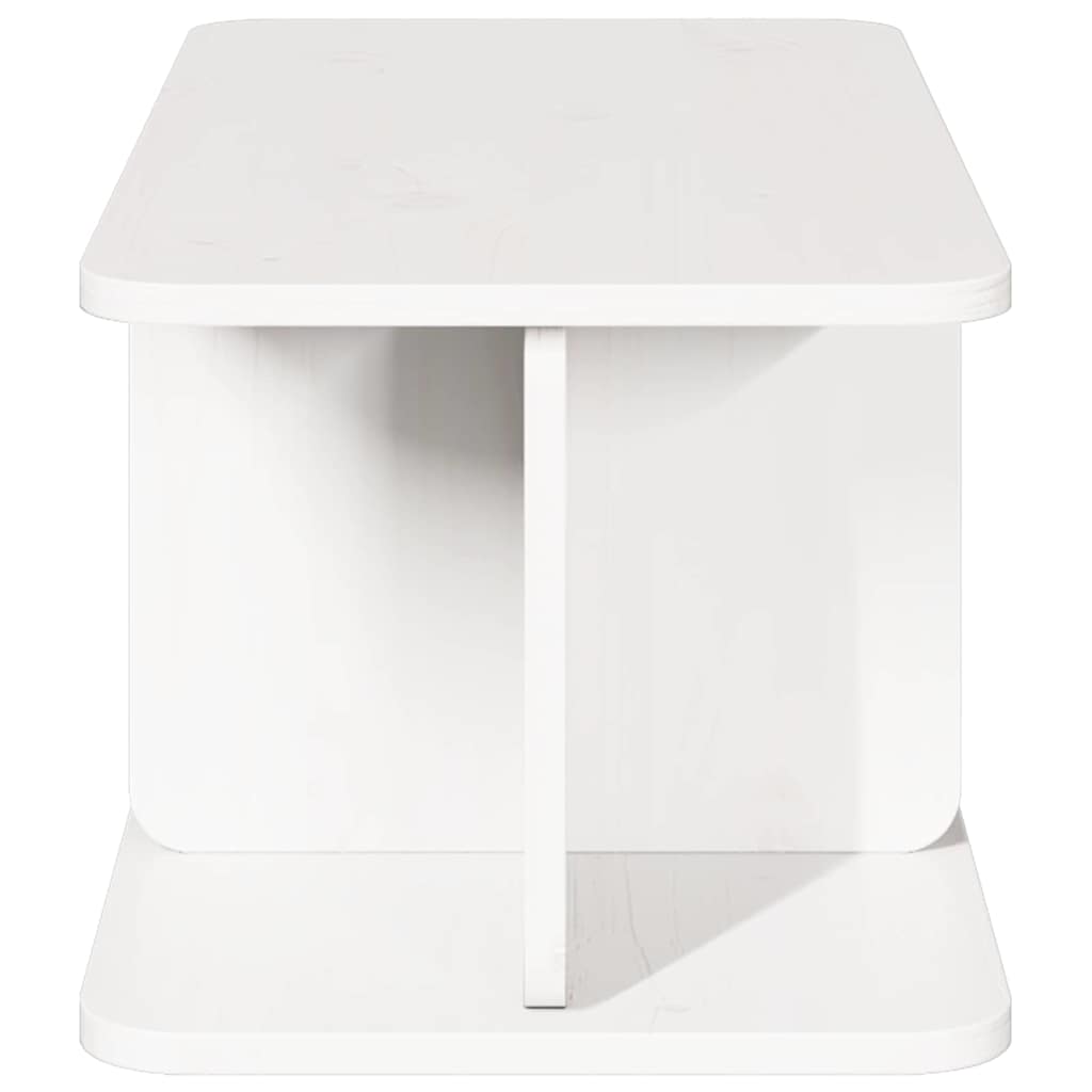 Table basse Blanc 80 x 39,5 x 33,5 cm Bois massif en pin - XIOS