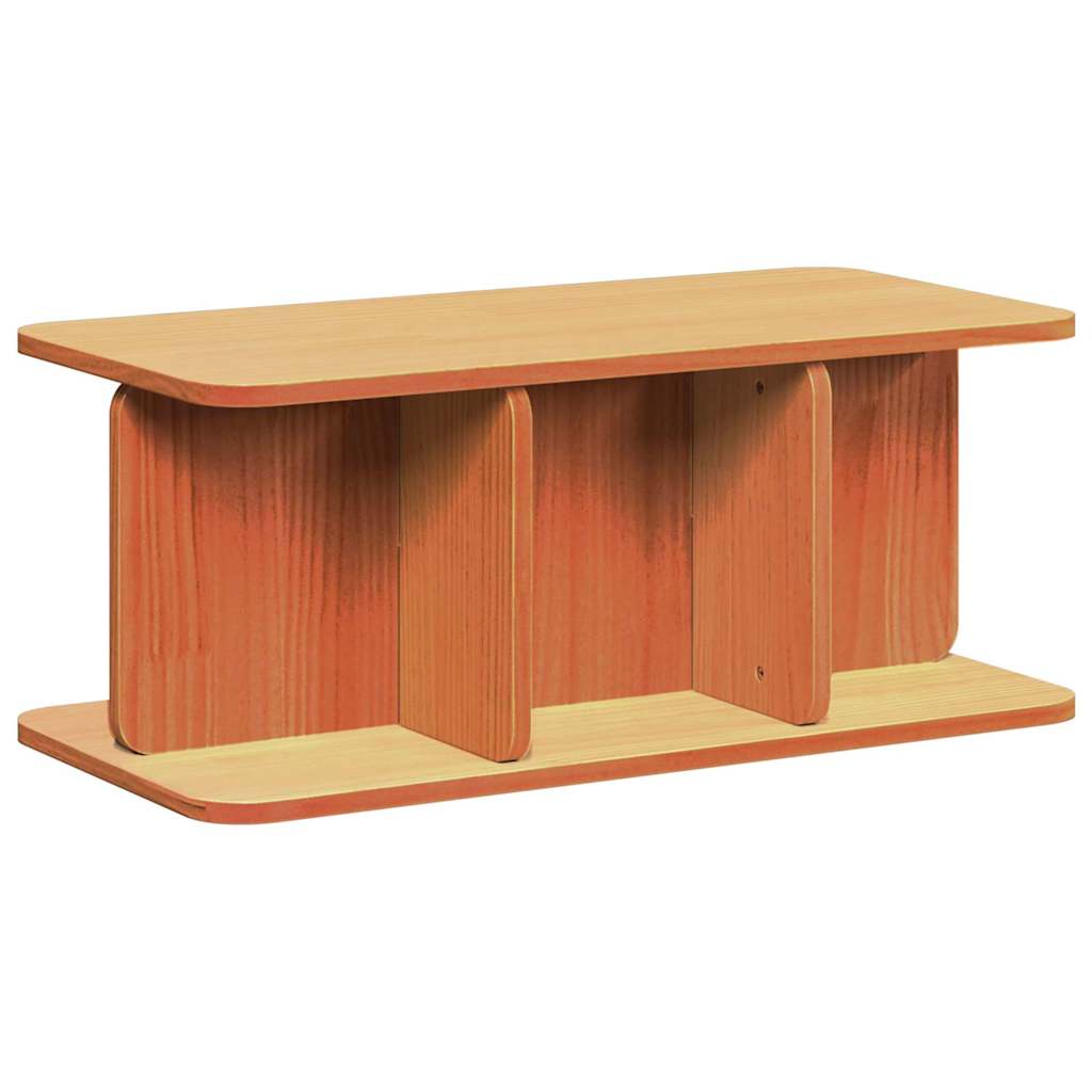 Table basse Brun cire 80 x 39,5 x 33,5 cm Bois massif en pin - XIOS