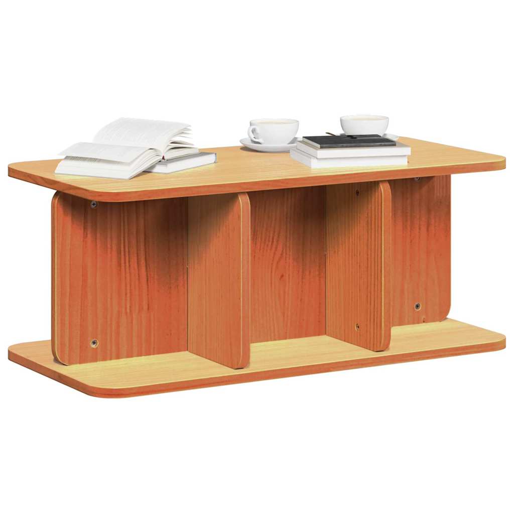 Table basse Brun cire 80 x 39,5 x 33,5 cm Bois massif en pin - XIOS