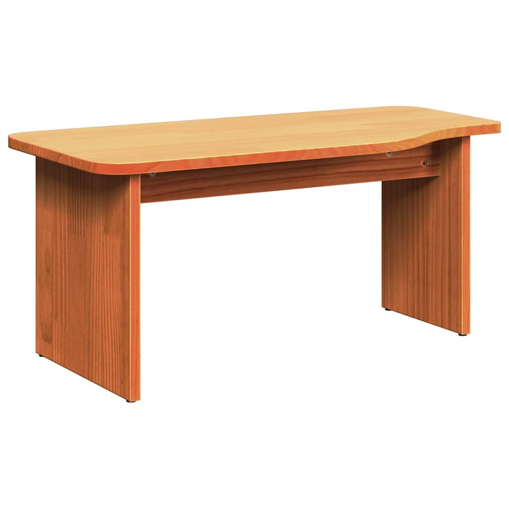 Table basse 2 pcs Brun cire Bois massif en pin - XIOS