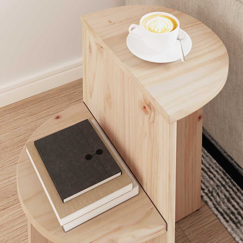 Table d'appoint Naturel 50 x 40 x 50 cm Bois massif en pin - XIOS