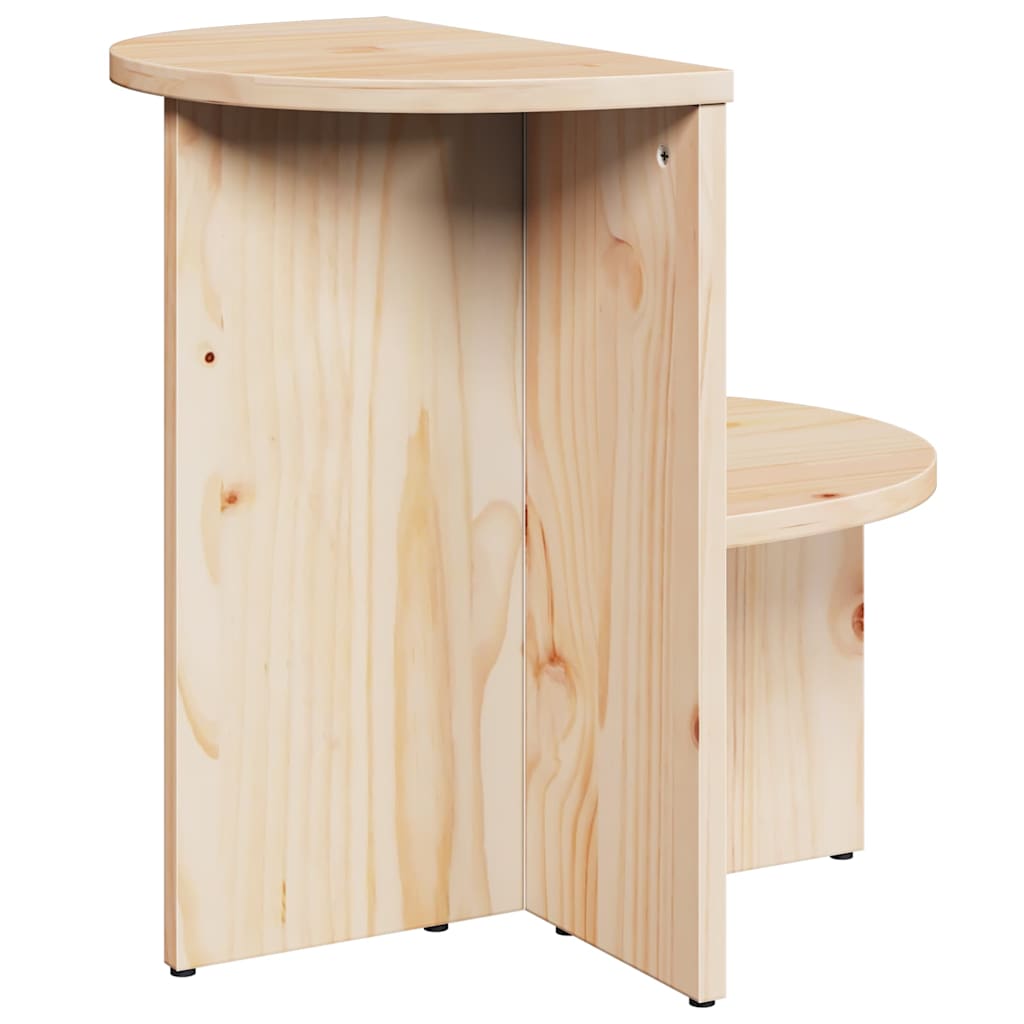 Table d'appoint Naturel 50 x 40 x 50 cm Bois massif en pin - XIOS