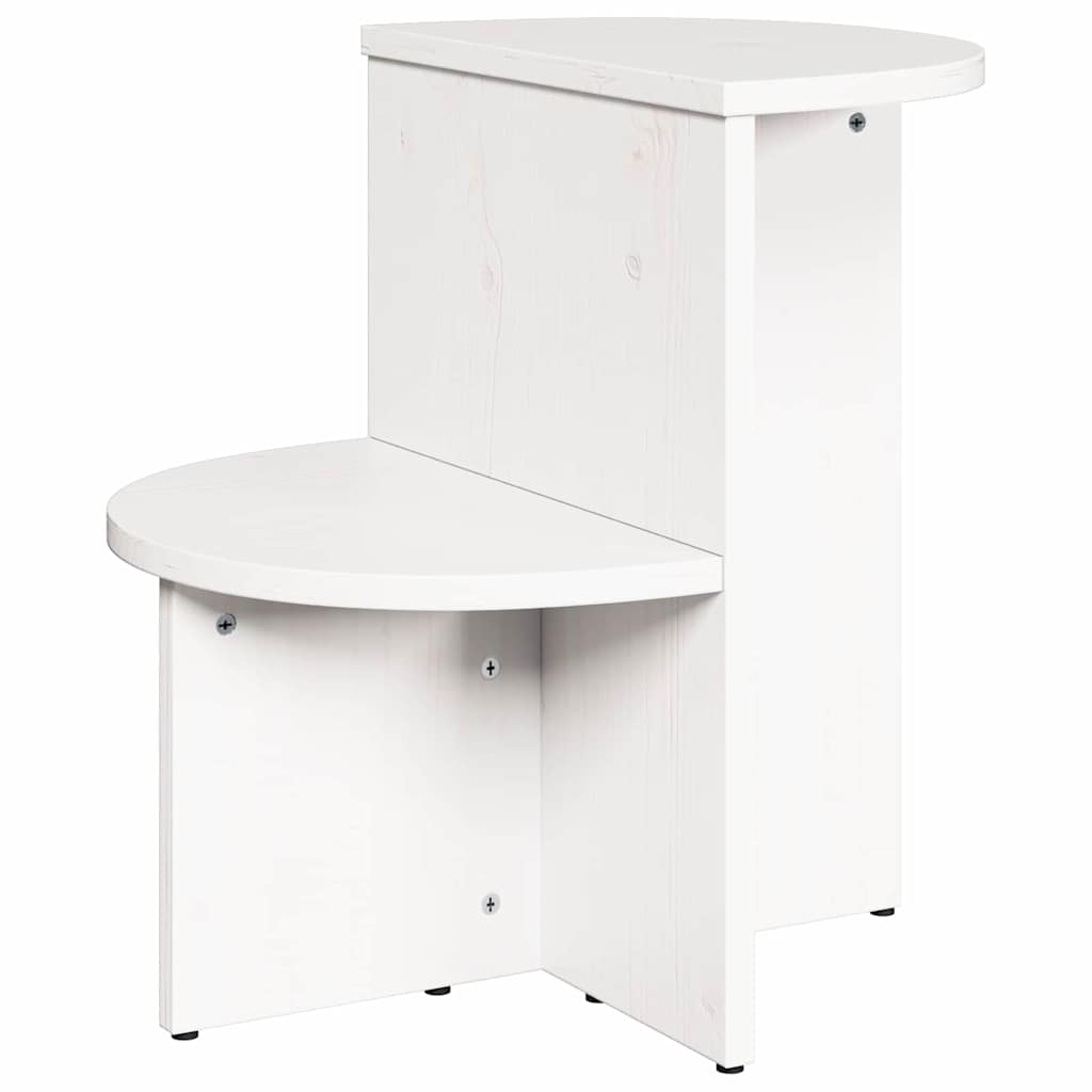 Table basse Blanc 50 x 40 x 50 cm Bois massif en pin - XIOS