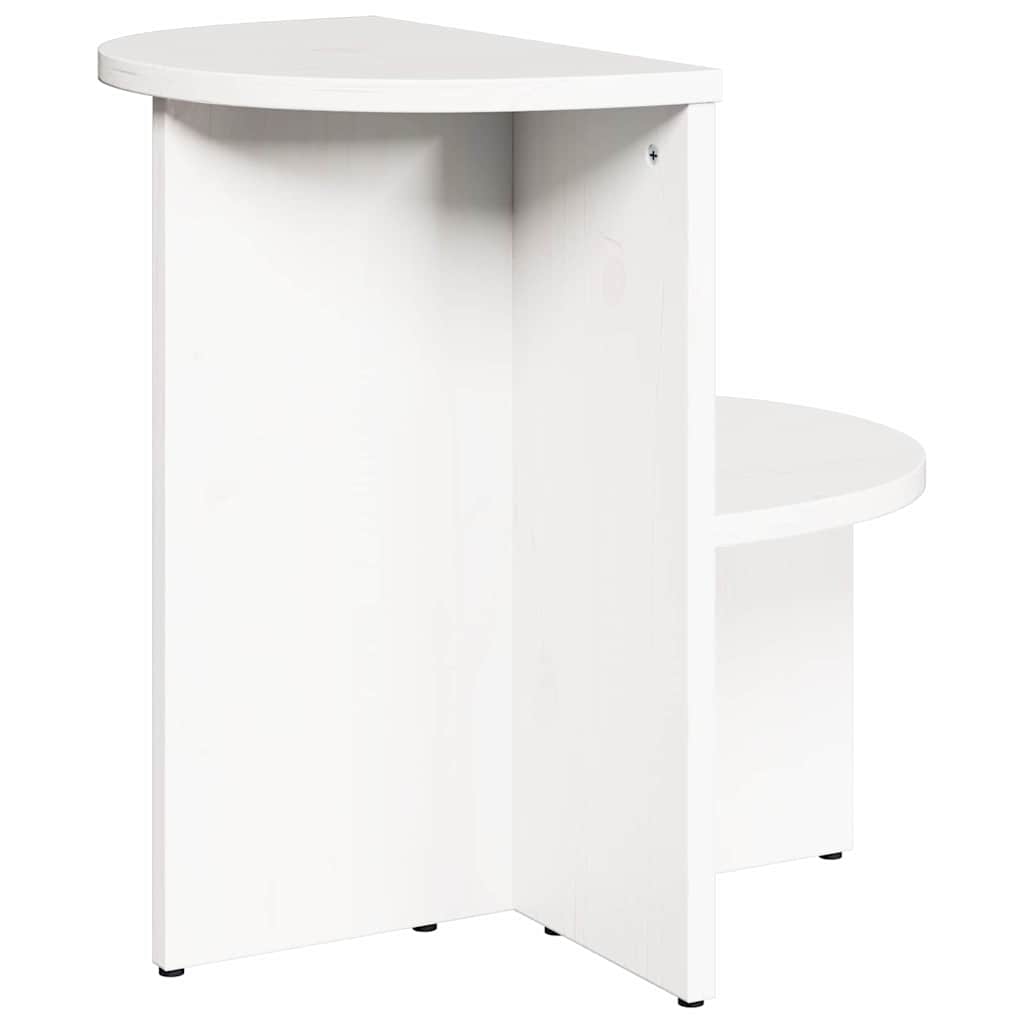 Table basse Blanc 50 x 40 x 50 cm Bois massif en pin - XIOS