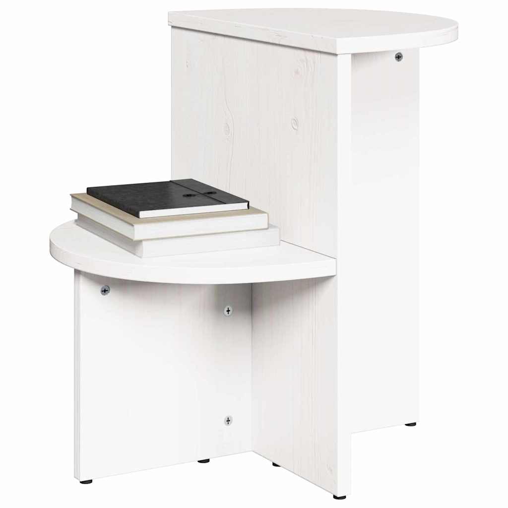 Table basse Blanc 50 x 40 x 50 cm Bois massif en pin - XIOS