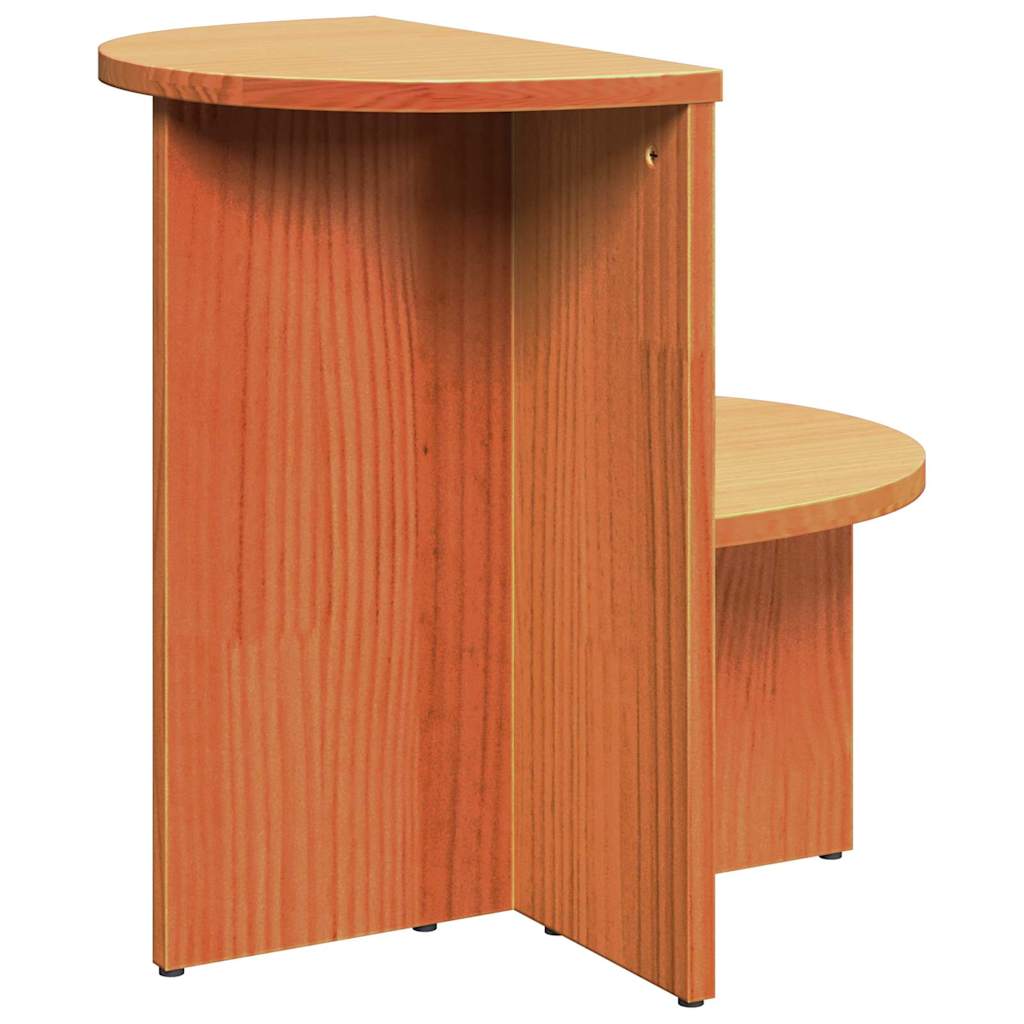 Table d'appoint Marron cire 50 x 40 x 50 cm Bois massif en pin - XIOS