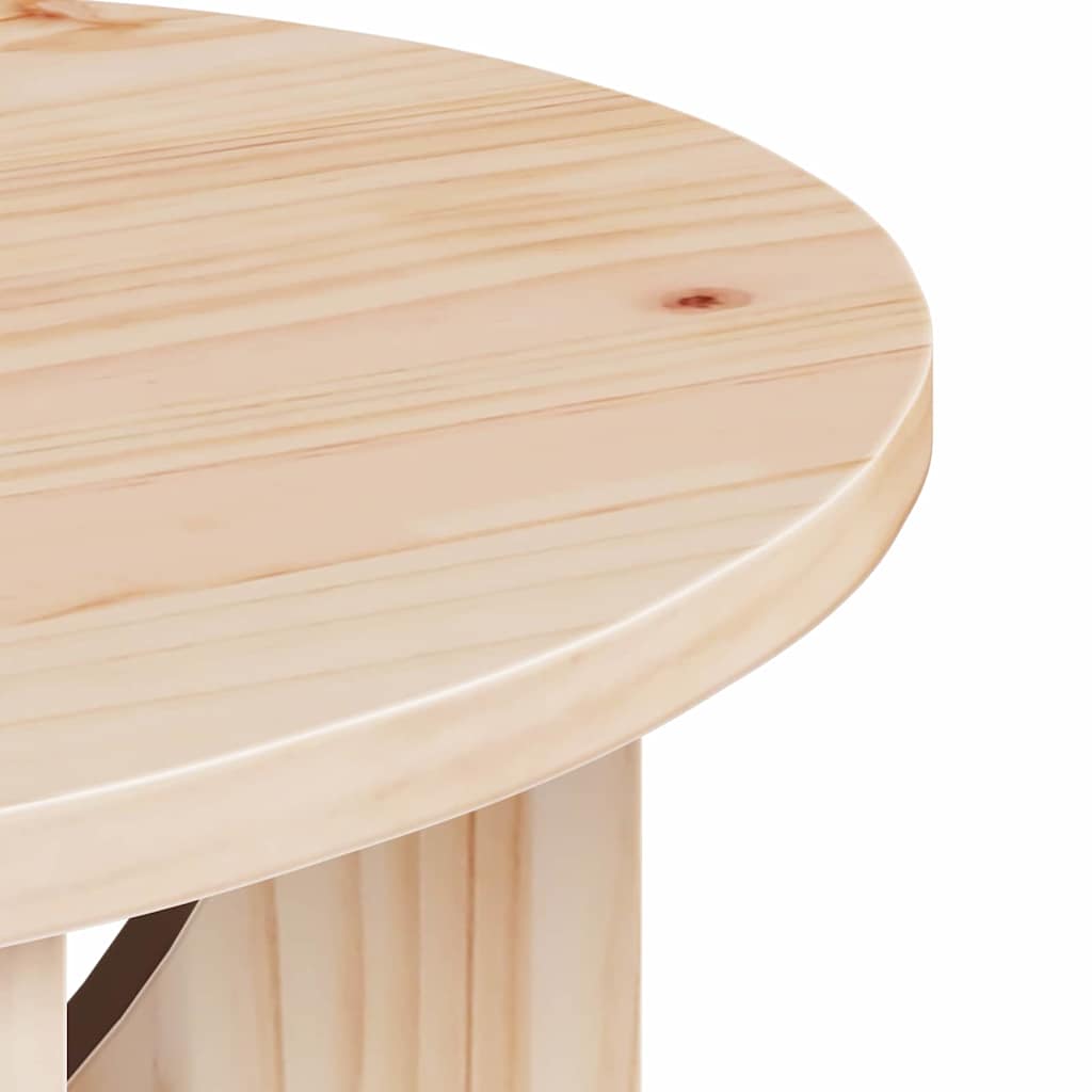 Table basse Naturel 50 x 50 x 35 cm Bois massif en pin - XIOS
