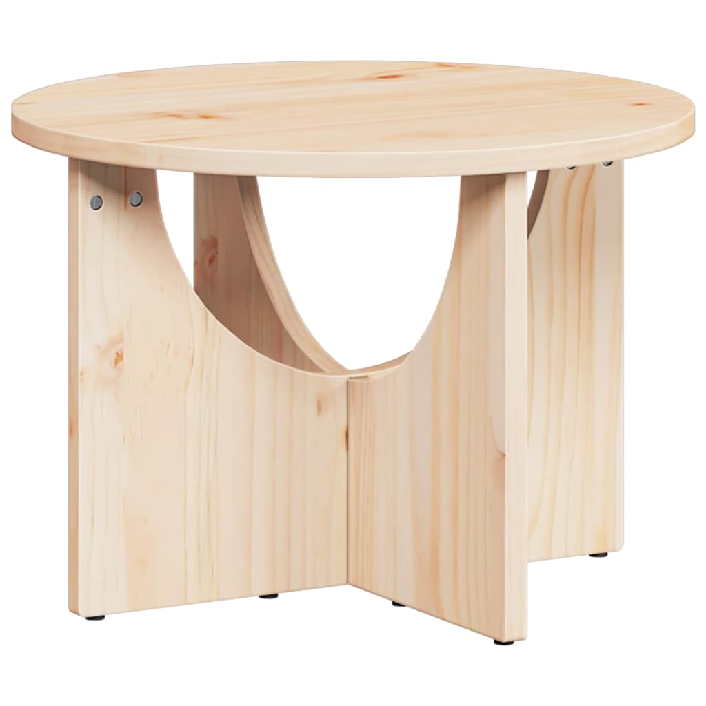 Table basse Naturel 50 x 50 x 35 cm Bois massif en pin - XIOS