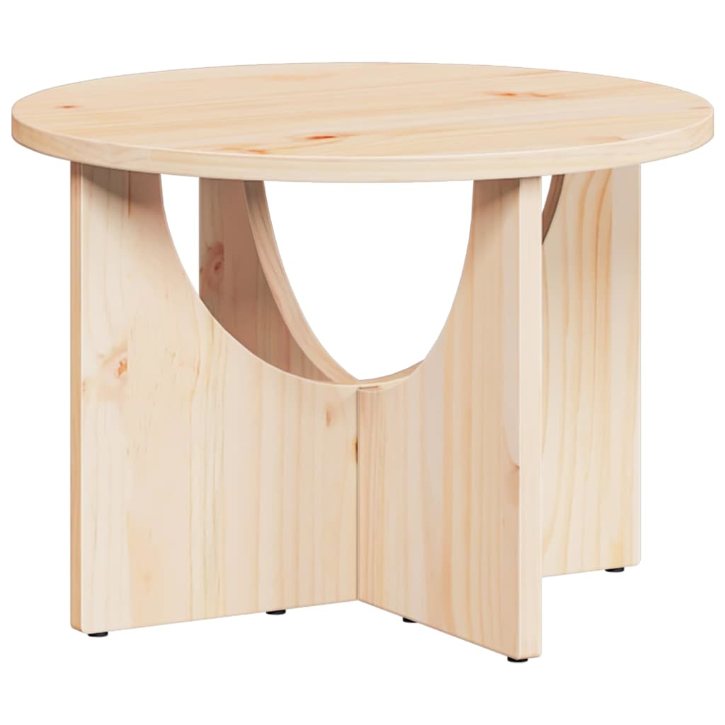 Table basse Naturel 50 x 50 x 35 cm Bois massif en pin - XIOS