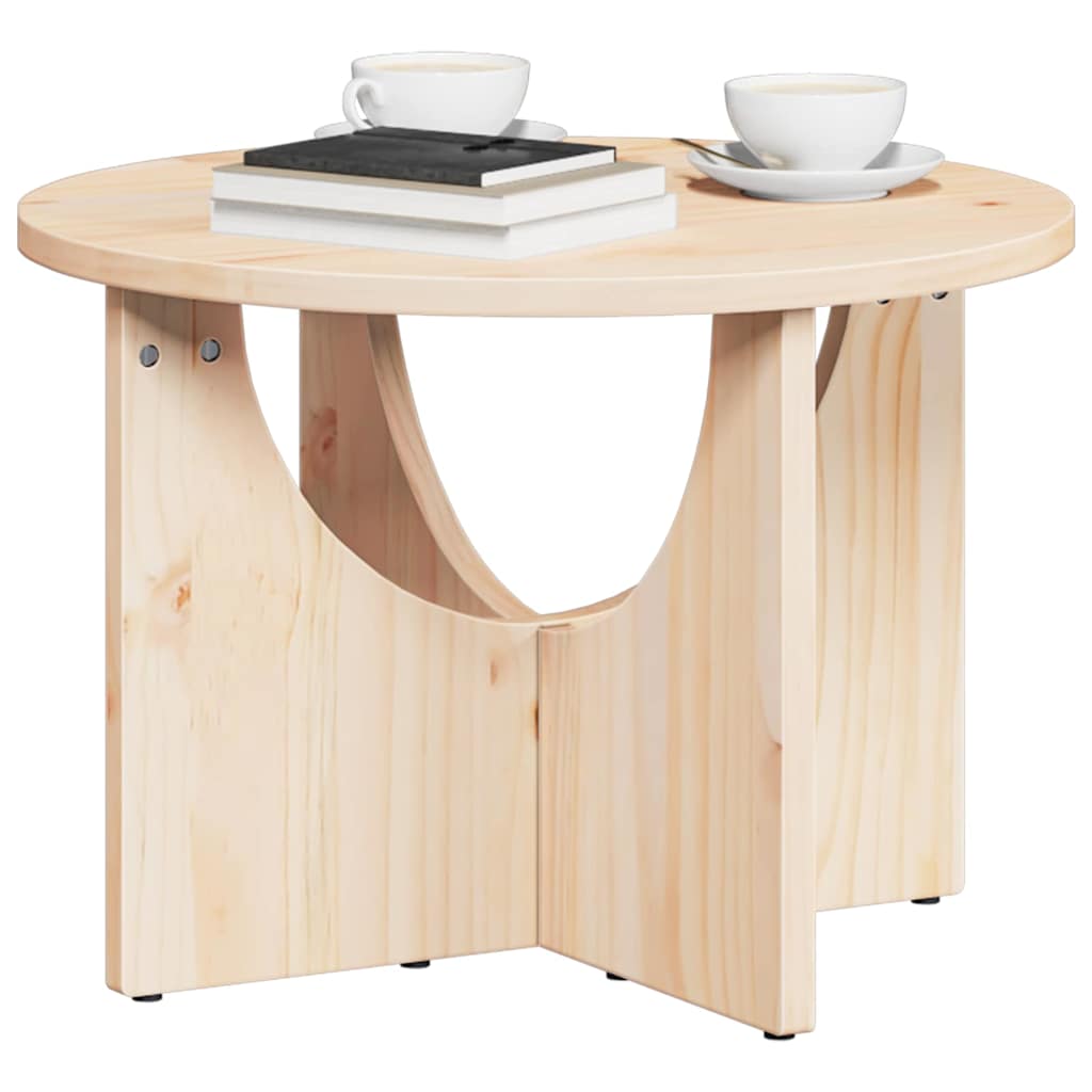 Table basse Naturel 50 x 50 x 35 cm Bois massif en pin - XIOS