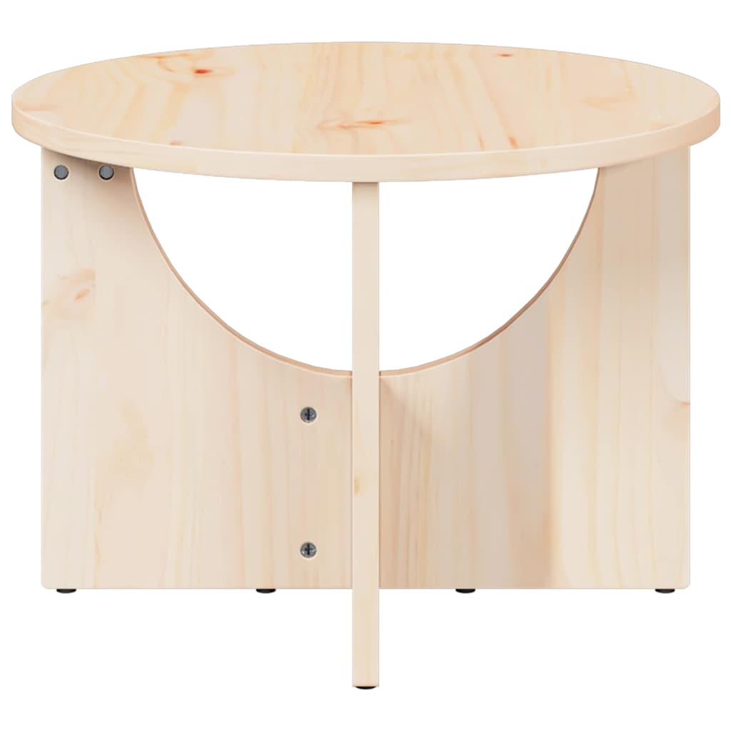 Table basse Naturel 50 x 50 x 35 cm Bois massif en pin - XIOS