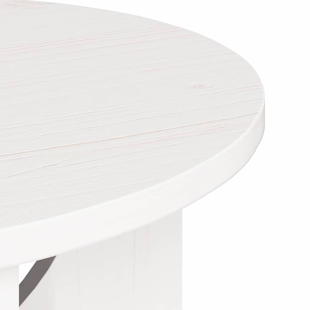 Table basse Blanc 50 x 50 x 35 cm Bois massif en pin - XIOS