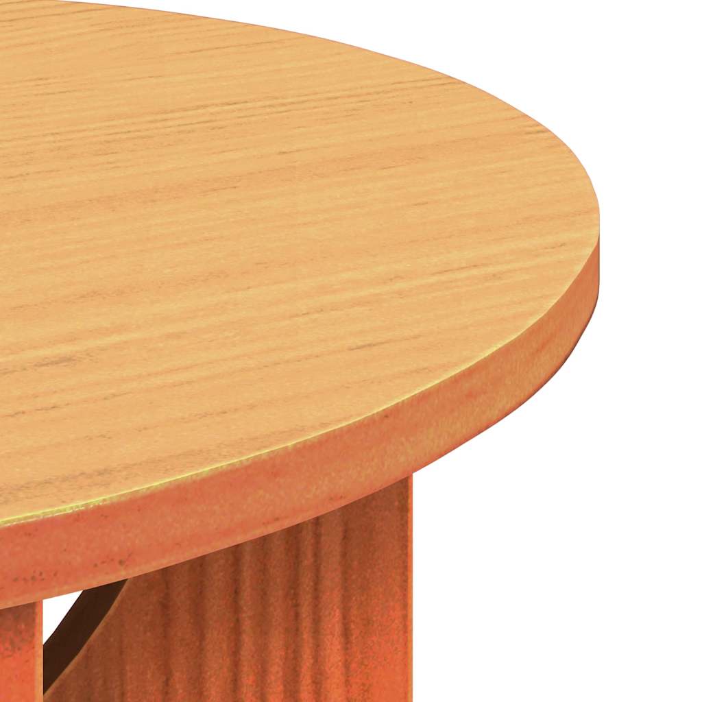 Table basse Marron cire 50 x 50 x 35 cm Bois massif en pin - XIOS