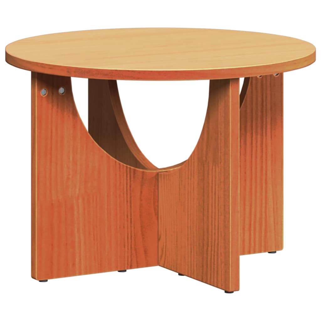 Table basse Marron cire 50 x 50 x 35 cm Bois massif en pin - XIOS