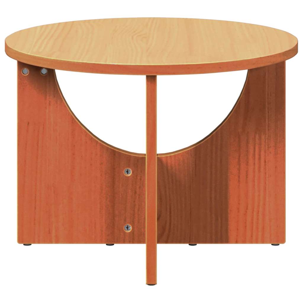 Table basse Marron cire 50 x 50 x 35 cm Bois massif en pin - XIOS