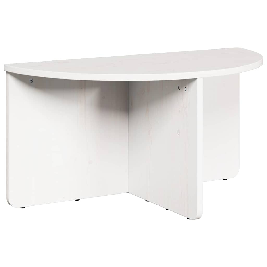 Table basse 2 pcs Blanc Bois massif en pin - XIOS