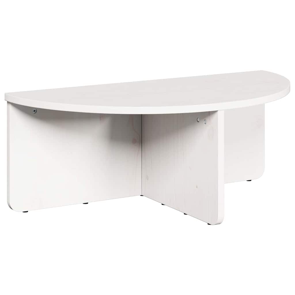 Table basse 2 pcs Blanc Bois massif en pin - XIOS
