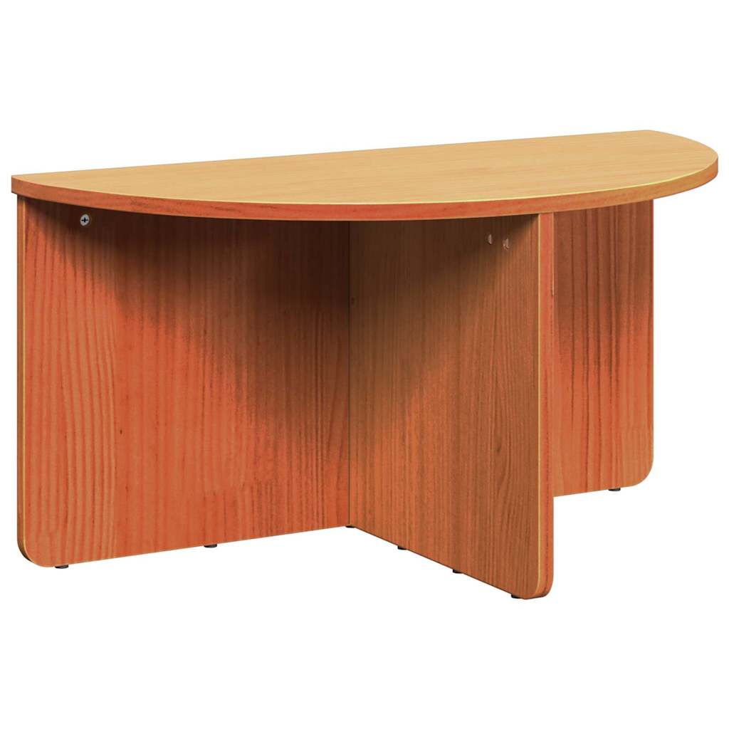 Table basse 2 pcs Brun cire Bois massif en pin - XIOS