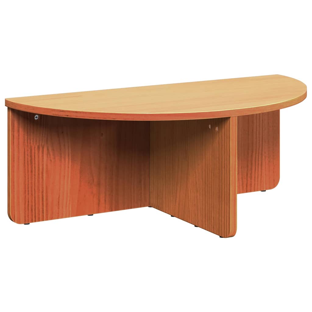 Table basse 2 pcs Brun cire Bois massif en pin - XIOS