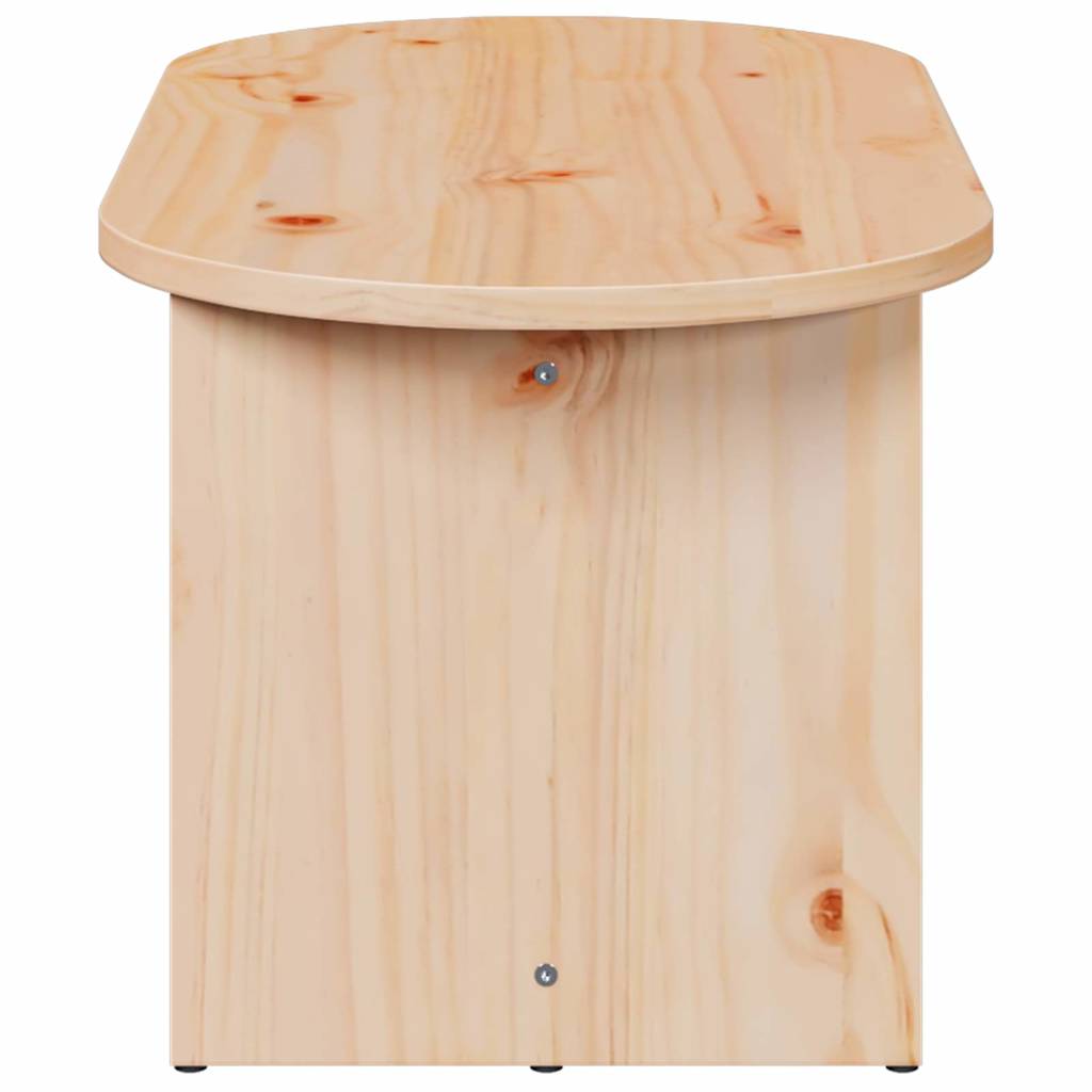 Table basse Naturel 80 x 39,5 x 35 cm Bois de pin massif - XIOS