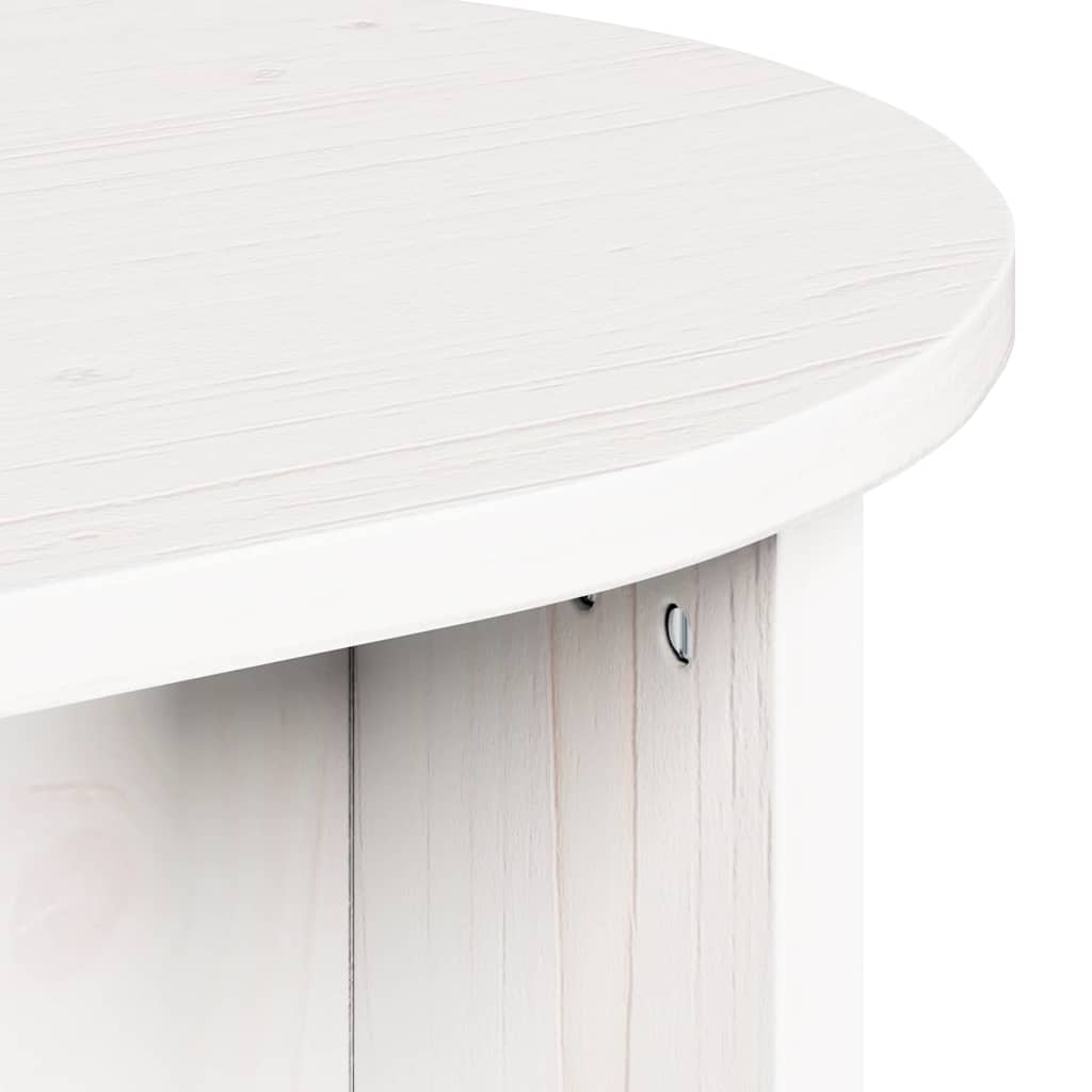Table basse Blanc 80 x 39,5 x 35 cm Bois de pin massif - XIOS