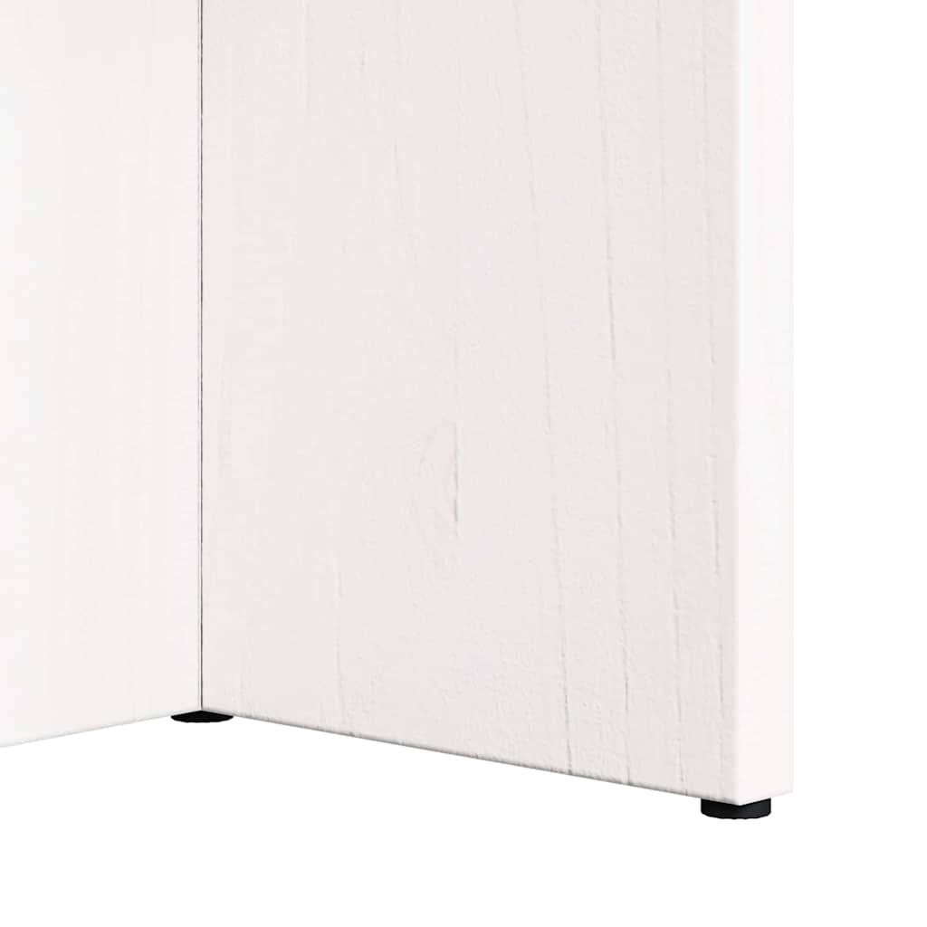 Table basse Blanc 80 x 39,5 x 35 cm Bois de pin massif - XIOS