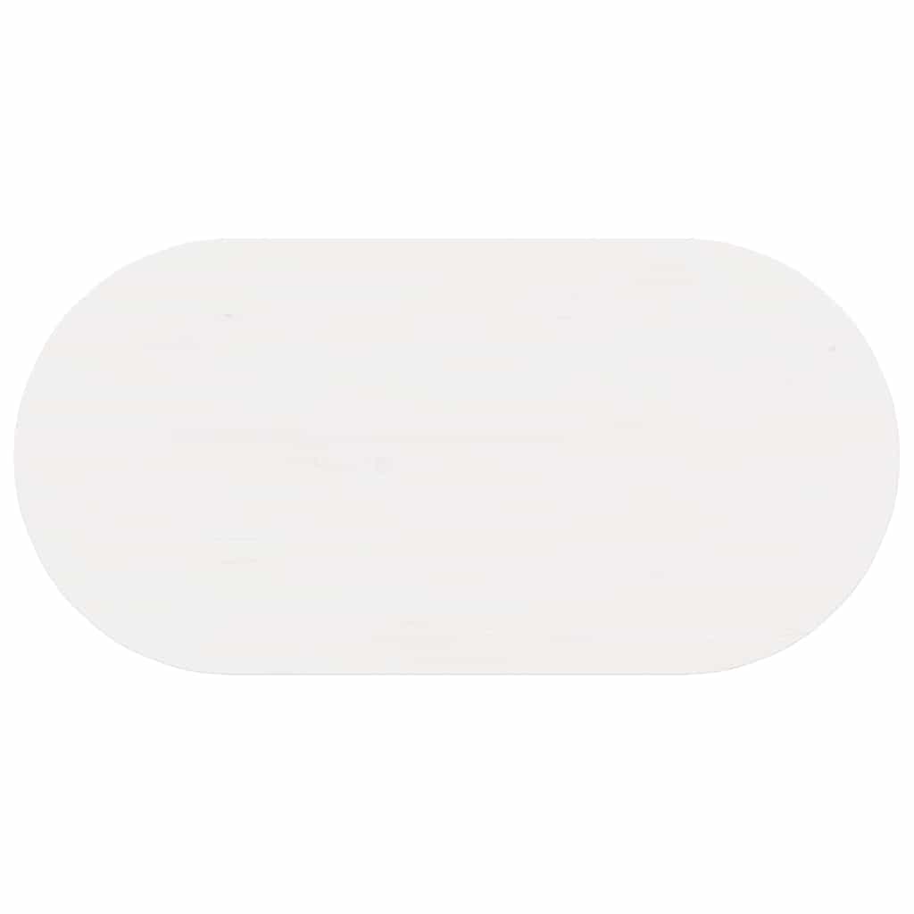 Table basse Blanc 80 x 39,5 x 35 cm Bois de pin massif - XIOS