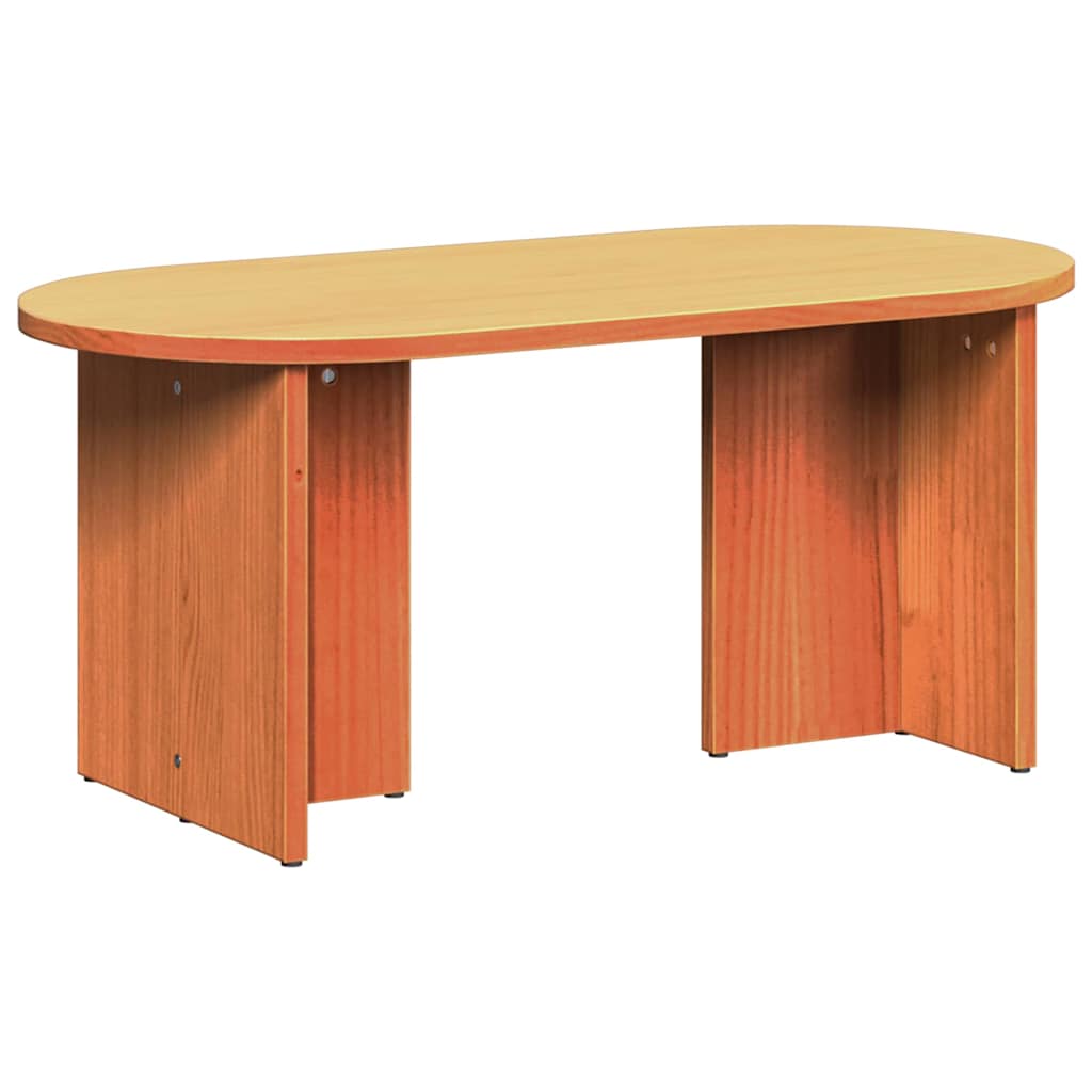 Table basse Brun cire 80 x 39,5 x 35 cm Bois de pin massif - XIOS