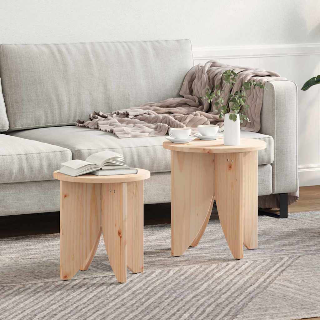 Table basse 2 pcs Naturel 41,5 x 41,5 x 44 cm - XIOS