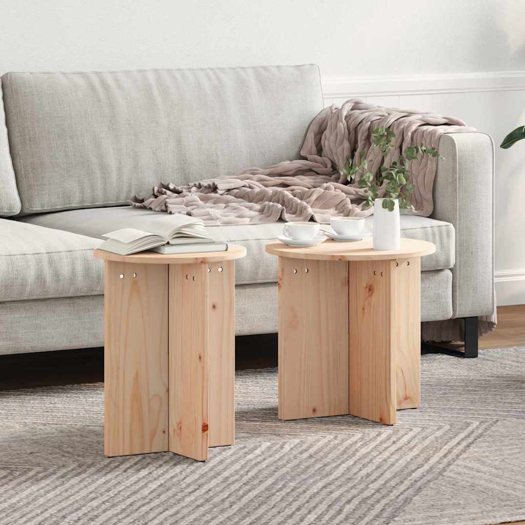 Table basse 2 pcs Naturel 41,5 x 41,5 x 41 cm - XIOS