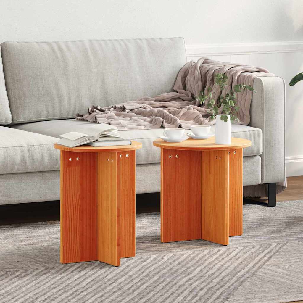 Table basse 2 pcs Marron cire 41,5 x 41,5 x 41 cm - XIOS