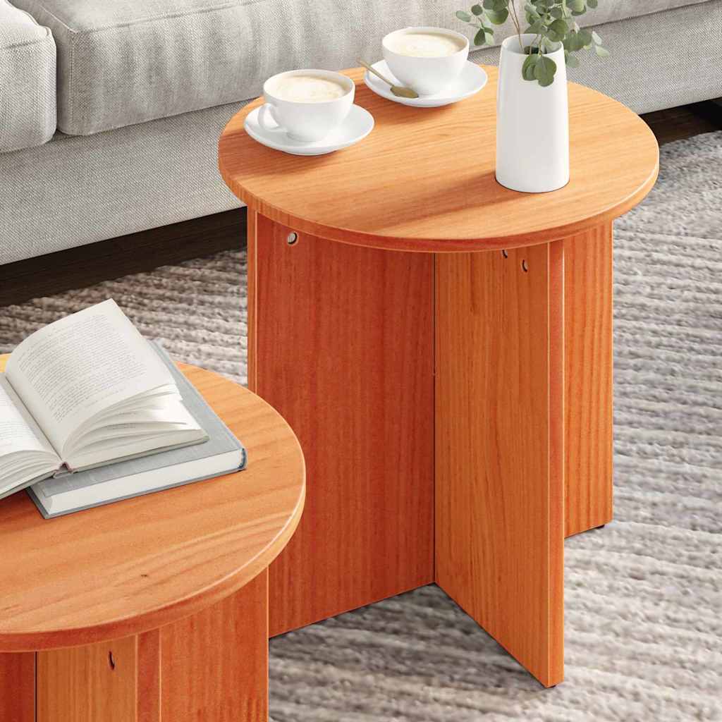 Table basse 2 pcs Marron cire 41,5 x 41,5 x 41 cm - XIOS