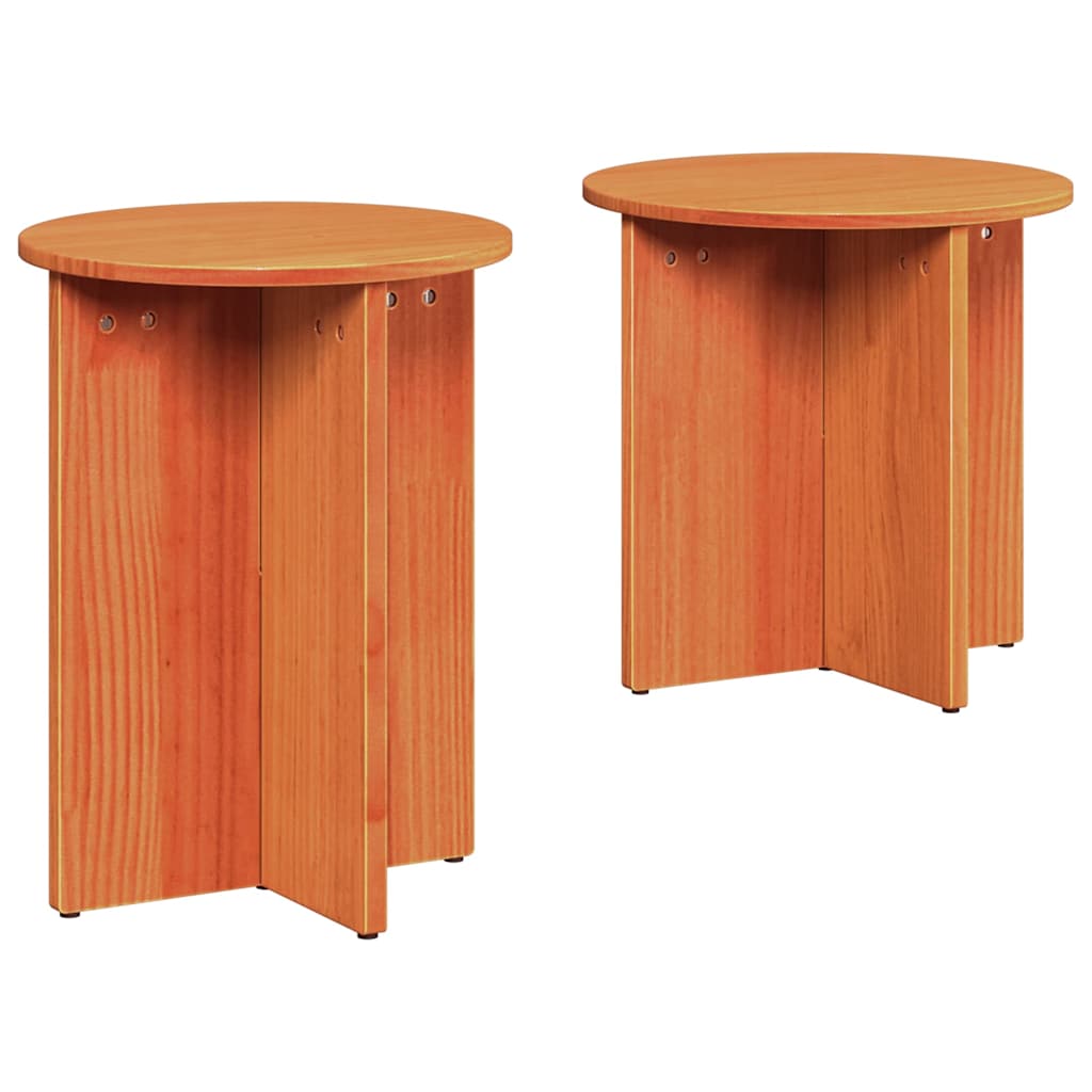 Table basse 2 pcs Marron cire 41,5 x 41,5 x 41 cm - XIOS