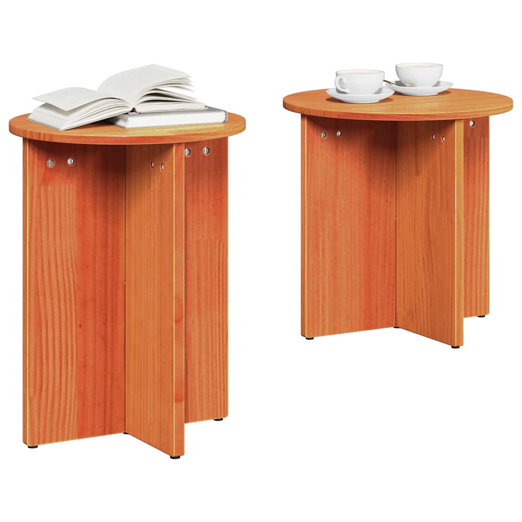 Table basse 2 pcs Marron cire 41,5 x 41,5 x 41 cm - XIOS